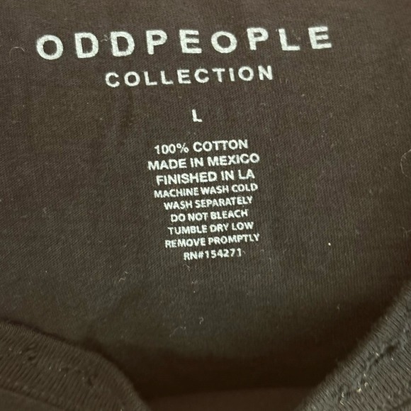 Odd People Collection Wild Ones Graphic Tee Large Black Distressed Band Shirt - Picture 6 of 7